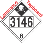 Inhalation Hazard Class 6.1 UN3146 Tagboard DOT Placard