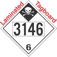 Inhalation Hazard Class 6.1 UN3146 Tagboard DOT Placard