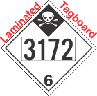 Inhalation Hazard Class 6.1 UN3172 Tagboard DOT Placard