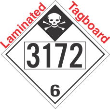 Inhalation Hazard Class 6.1 UN3172 Tagboard DOT Placard