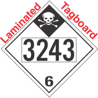 Inhalation Hazard Class 6.1 UN3243 Tagboard DOT Placard