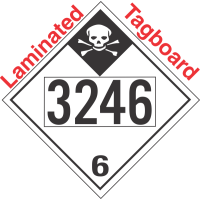 Inhalation Hazard Class 6.1 UN3246 Tagboard DOT Placard