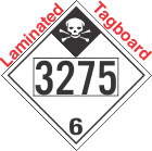 Inhalation Hazard Class 6.1 UN3275 Tagboard DOT Placard