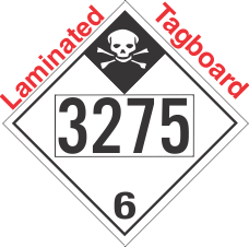 Inhalation Hazard Class 6.1 UN3275 Tagboard DOT Placard