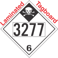 Inhalation Hazard Class 6.1 UN3277 Tagboard DOT Placard