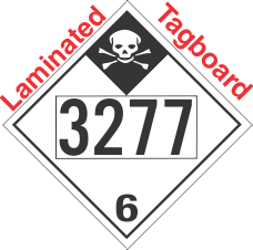 Inhalation Hazard Class 6.1 UN3277 Tagboard DOT Placard