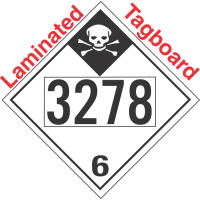 Inhalation Hazard Class 6.1 UN3278 Tagboard DOT Placard