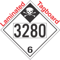 Inhalation Hazard Class 6.1 UN3280 Tagboard DOT Placard