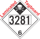 Inhalation Hazard Class 6.1 UN3281 Tagboard DOT Placard