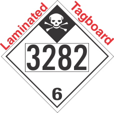 Inhalation Hazard Class 6.1 UN3282 Tagboard DOT Placard