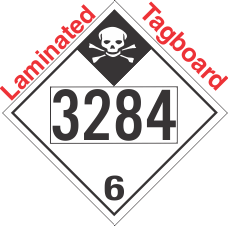 Inhalation Hazard Class 6.1 UN3284 Tagboard DOT Placard