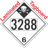 Inhalation Hazard Class 6.1 UN3288 Tagboard DOT Placard