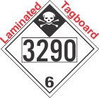 Inhalation Hazard Class 6.1 UN3290 Tagboard DOT Placard