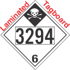Inhalation Hazard Class 6.1 UN3294 Tagboard DOT Placard