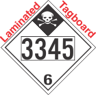 Inhalation Hazard Class 6.1 UN3345 Tagboard DOT Placard