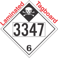 Inhalation Hazard Class 6.1 UN3347 Tagboard DOT Placard