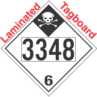 Inhalation Hazard Class 6.1 UN3348 Tagboard DOT Placard