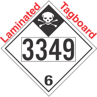 Inhalation Hazard Class 6.1 UN3349 Tagboard DOT Placard