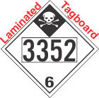 Inhalation Hazard Class 6.1 UN3352 Tagboard DOT Placard