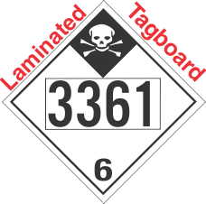 Inhalation Hazard Class 6.1 UN3361 Tagboard DOT Placard