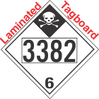 Inhalation Hazard Class 6.1 UN3382 Tagboard DOT Placard