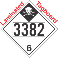 Inhalation Hazard Class 6.1 UN3382 Tagboard DOT Placard