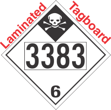 Inhalation Hazard Class 6.1 UN3383 Tagboard DOT Placard