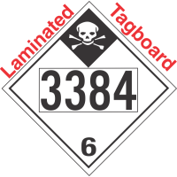 Inhalation Hazard Class 6.1 UN3384 Tagboard DOT Placard