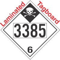 Inhalation Hazard Class 6.1 UN3385 Tagboard DOT Placard