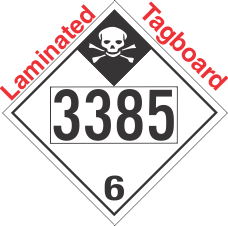 Inhalation Hazard Class 6.1 UN3385 Tagboard DOT Placard