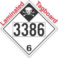 Inhalation Hazard Class 6.1 UN3386 Tagboard DOT Placard