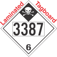 Inhalation Hazard Class 6.1 UN3387 Tagboard DOT Placard