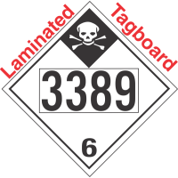 Inhalation Hazard Class 6.1 UN3389 Tagboard DOT Placard