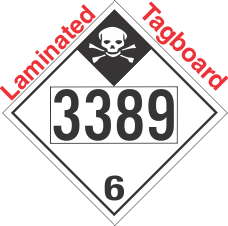 Inhalation Hazard Class 6.1 UN3389 Tagboard DOT Placard