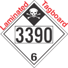 Inhalation Hazard Class 6.1 UN3390 Tagboard DOT Placard