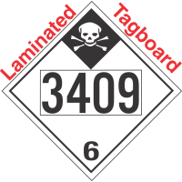 Inhalation Hazard Class 6.1 UN3409 Tagboard DOT Placard