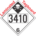Inhalation Hazard Class 6.1 UN3410 Tagboard DOT Placard