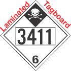 Inhalation Hazard Class 6.1 UN3411 Tagboard DOT Placard