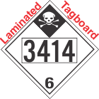 Inhalation Hazard Class 6.1 UN3414 Tagboard DOT Placard