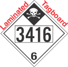 Inhalation Hazard Class 6.1 UN3416 Tagboard DOT Placard