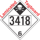 Inhalation Hazard Class 6.1 UN3418 Tagboard DOT Placard