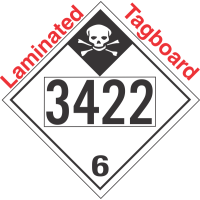 Inhalation Hazard Class 6.1 UN3422 Tagboard DOT Placard