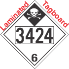 Inhalation Hazard Class 6.1 UN3424 Tagboard DOT Placard