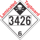Inhalation Hazard Class 6.1 UN3426 Tagboard DOT Placard