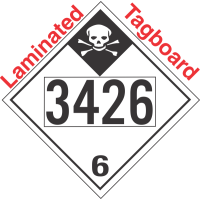 Inhalation Hazard Class 6.1 UN3426 Tagboard DOT Placard