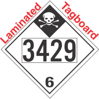 Inhalation Hazard Class 6.1 UN3429 Tagboard DOT Placard