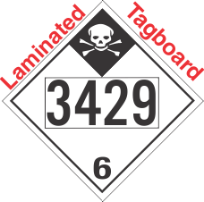 Inhalation Hazard Class 6.1 UN3429 Tagboard DOT Placard