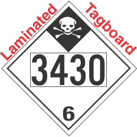 Inhalation Hazard Class 6.1 UN3430 Tagboard DOT Placard