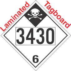 Inhalation Hazard Class 6.1 UN3430 Tagboard DOT Placard