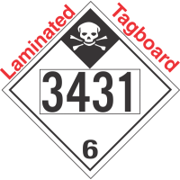 Inhalation Hazard Class 6.1 UN3431 Tagboard DOT Placard